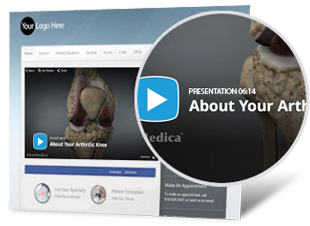 A presentation is embed on a specific page with topical content.